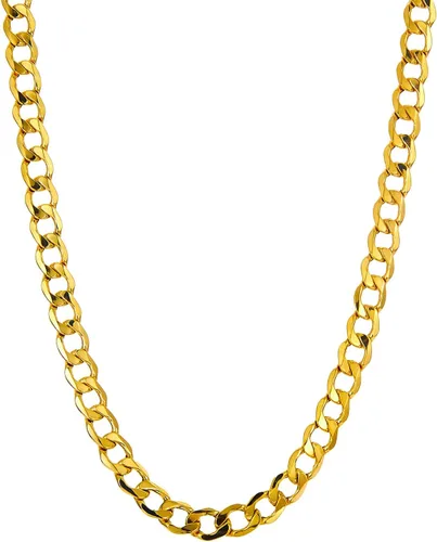 Vista 15 de 14k REAL Yellow/Two Tone Gold Bevelled Hollow 11mm, 9mm, 6.5mm, 5mm, 4.5mm, 3.5mm, 2.5mm, 2mm Cuban Curb Chain Necklace/Bracelet with Lobster Claw