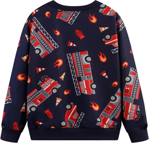 Vista 2 de Sudaderas de algodón con cuello redondo para niños pequeños, camisetas de manga larga con diseño de dinosaurio, camisetas 2-8T