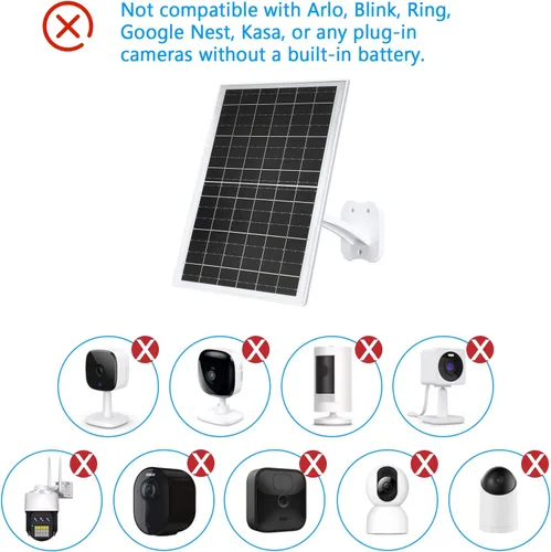 Vista 4 de Zivif Panel Solar USB de 13W para Cámaras de Seguridad, Cargador Solar con Cable USB-C, DC 5.5x2.1mm y Puerto Micro USB, Resistente al Agua IP66