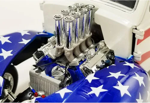 Vista 5 de 1940 Gasser Patriot American Flag Livery Edición limitada a 300 piezas en todo el mundo 1/18 Modelo de coche fundido a troquel por Acme A1800923