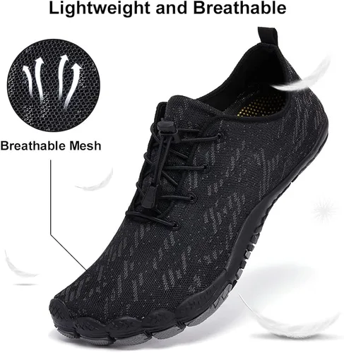 Vista 2 de HIITAVE - Zapatos acuáticos y con sensación de pies descalzos para hombre calcetines acuáticos de secado rápido para deportes al aire libre