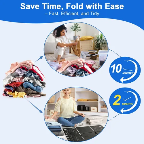 Vista 3 de BoxLegend V3 Tablero Plegador de Camisas Tablero Plegador de Camisetas y Ropa Tablero Plegable Duradero Clasificador de Lavandería Ayudante Forro