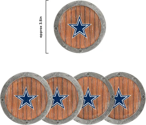 Vista 131 de FOCO NFL Team Logo 5-Pack Barrel Beverage Drink Coaster Set