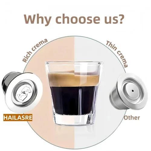 Vista 5 de 2 Piezas Cápsulas de Café Reutilizables de Acero Inoxidable Compatibles con L'OR Barista LM8012 / 60, Cápsulas de Café Recargables de Metal L'or 1