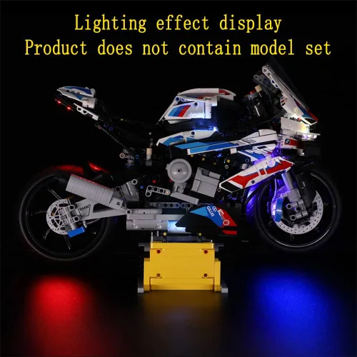Vista 7 de GEAMENT Kit de luces LED compatible con Lego BMW M 1000 RR - Juego de iluminación para modelo de construcción Technic 42130