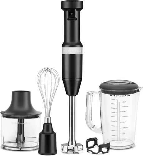 Vista 7 de KitchenAid Batidora de mano con cable de velocidad variable con accesorios, Aqua Sky, KHBV83AQ