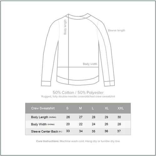 Vista 3 de Barnesmith Crewneck Sweatshirt, Unisex, CottonPoly Blend, Heritage Logo, Charcoal Grey