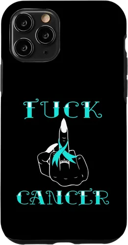 Vista 29 de Fuck Cancer Tattoos Survivor Teal Ribbon Ovarian Cancer Case for iPhone 16