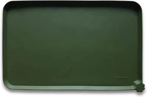 Vista 23 de Hoki Found - Bandeja de silicona para comederos de perros y gatos, tapetes impermeables para comida y agua, color caramelo