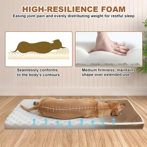 Vista 4 de Cama térmica para mascotas para gatos y cachorros, camas para perros de 20 x 20 pulgadas con cama de espuma viscoelástica, sofá para perro