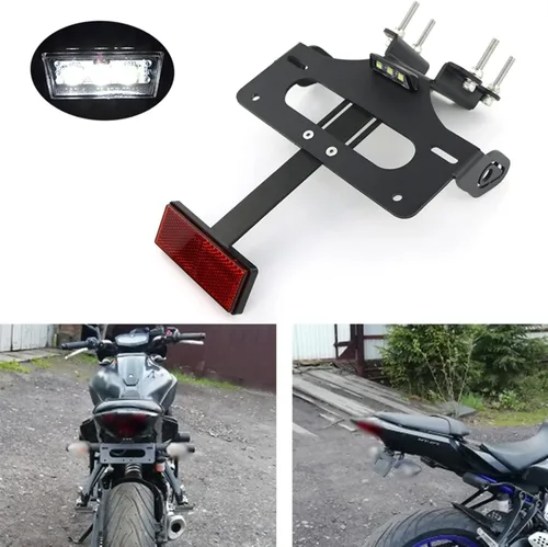 Vista 2 de Soporte protector de matrícula para motocicleta con eliminador de guardabarros trasero ligero para Yamaha MT-07 FZ-07 MT07 FZ07 FZ07 2014-2017 2018