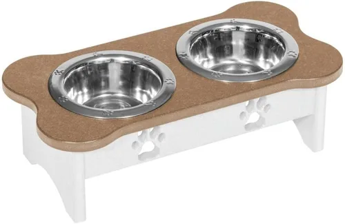 Vista 154 de Poly Lumber - Comedero doble de hueso mediano de 2 cuartos de galón, color negro