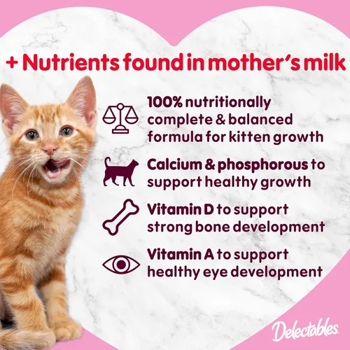 Vista 9 de Delectables Bisque Kitten - Golosinas húmedas para gatos, atún y pollo (paquete de 12) (el embalaje puede variar)