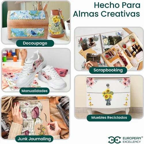 Vista 3 de Papel de arroz para Decoupage A4 Decoupage Vintage (Mini Navidad con Santa - 2 hojas)