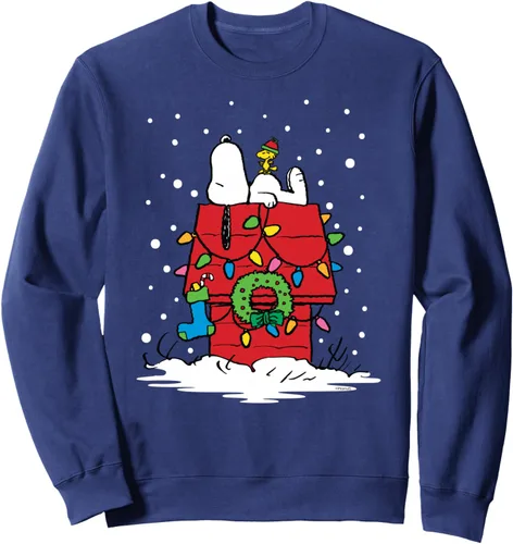 Vista 6 de Peanuts - Sudadera con calcetín de Snoopy y Woodstock Negro