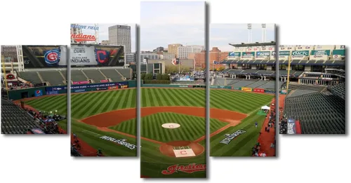 Vista 63 de Arte para pared, lienzo para estadio deportivo, arte para pared, diseño de campo de Wrigley en Chicago, pinturas de Chicago, impresiones sobre