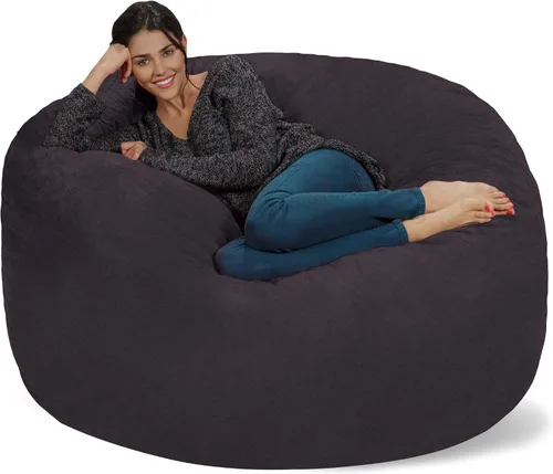 Vista 8 de Chill Sack Bean Bag Funda para silla, 3 pies, microgamuza - Oliva