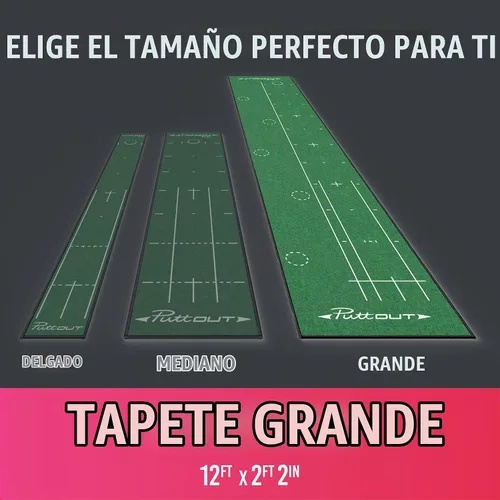 Vista 10 de PuttOut Alfombrilla grande para golf (144.5 x 26.4 in)
