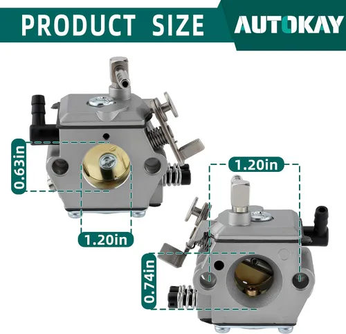 Vista 5 de AUTOKAY WT-16B Kits de afinación de carburador para Stihl 028 028AV 028 AV Super Wood Boss Motosierra Sustituye Stihl 1118 120 0600 1118 120 0601