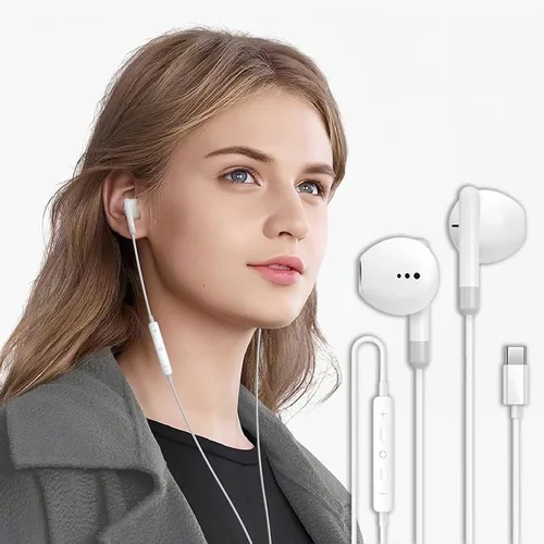 Vista 7 de Auriculares intrauditivos con cable con enchufe de 0.138 in, cable de 3.94 pies de largo, cancelación de ruido, sonido envolvente, diseño
