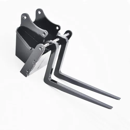 Vista 3 de Excavadora de metal completo Horquillas de palet Horquillas para Huina 550/580/592/593 RC Excavadora DIY Kit de modificación