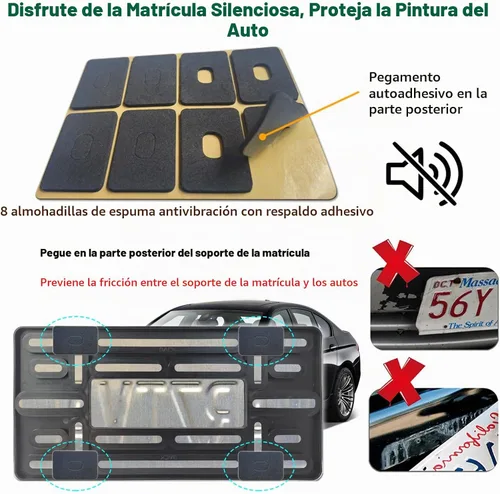 Vista 8 de Aootf Kit de Montaje de Placa de Matrícula Delantera - Soporte de Placa de Matrícula y Portaplaca de Automóvil de Aluminio Negro que se Ajusta sin