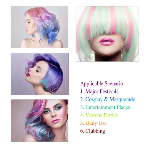 Vista 4 de Tinte temporal para el cabello rosa, cera de pintura de queratina Magic Master, 3.4 onzas líquidas, color de arcilla temporal lavable natural