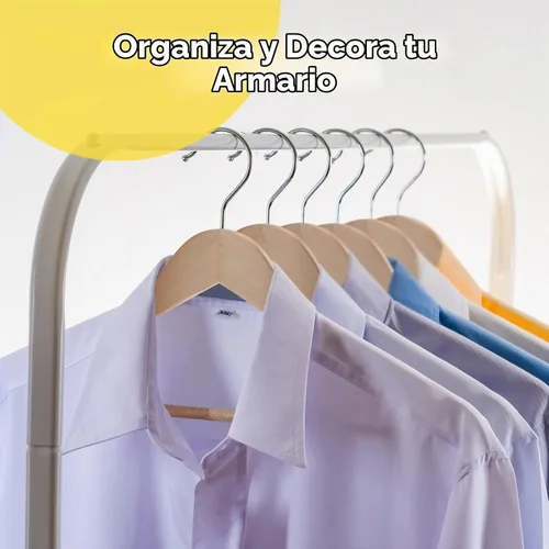 Vista 4 de Perchas de madera para uso diario, perchas para armario, perchas de madera resistente para trajes, camisas, chaquetas, vestidos, pantalones