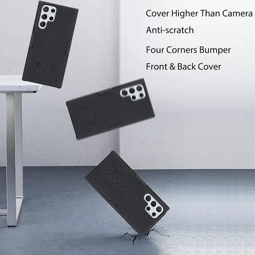 Vista 5 de Ailiber Funda para Samsung Galaxy S22 Ultra 5G, protector de pantalla