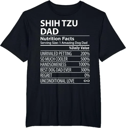 Vista 44 de Shih Tzu Dad - Camiseta divertida para dueño de perro Shih Tzu, Negro