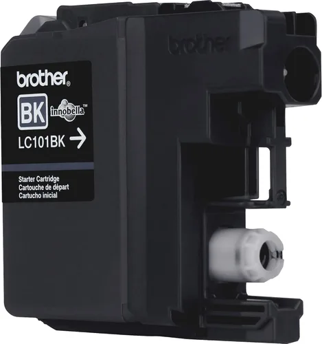 Vista 4 de Brother - Cartucho original de tinta negra de rendimiento estándar, LC101BK, tinta negra de repuesto, rendimiento de hasta 300 páginas, LC101