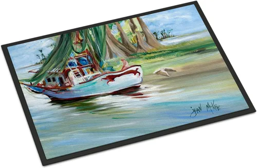 Vista 162 de Caroline's Treasures JMK1017JMAT - Tapete de caza de rana garza azul, 24 x 36 pulgadas, tapete para puerta delantera, interior y exterior