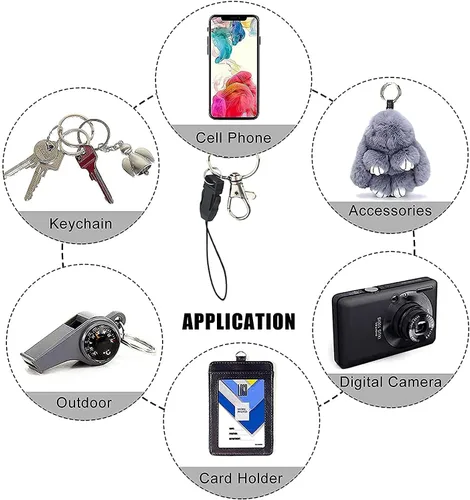 Vista 5 de Yiflin Bonito cordón para el cuello para llaves, llavero, cartera, tarjetero de identificación, con hebilla de liberación rápida