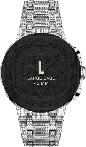 Vista 4 de JBW Reloj de pulsera de lujo Heist J6380 de 0.20 ctw de 20 diamantes con pulsera de acero inoxidable, 1.870in