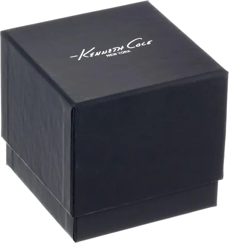 Vista 3 de Kenneth Cole New York KC8043 Reloj dorado con correa de cuero marrón para hombre