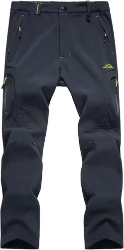 Vista 4 de MAGCOMSEN Men's Winter Pants 5 Zip Pockets Snow Ski Pants Fleece Lined Water Resistant Hiking Pants