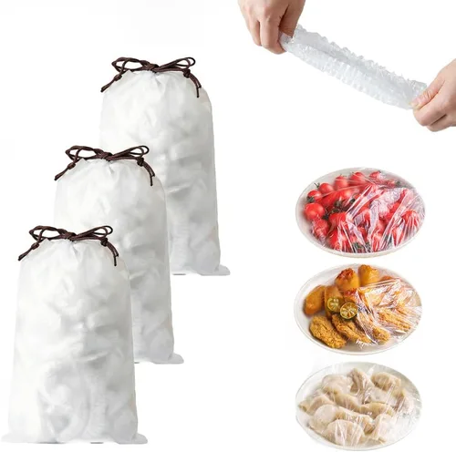 Vista 11 de Cubiertas elásticas desechables para alimentos para tazones reutilizables
