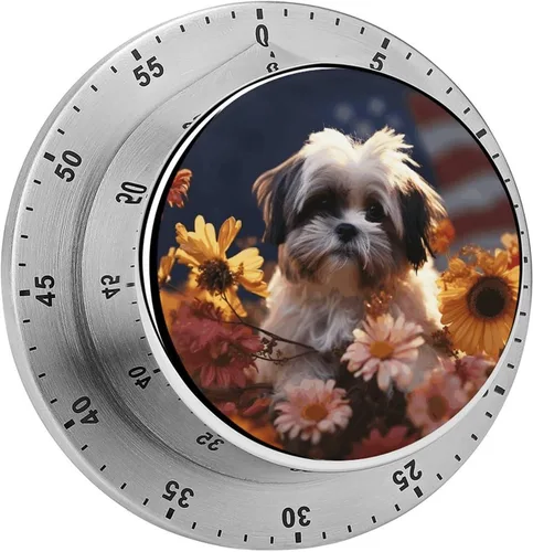 Vista 17 de African Woman Kitchen Timer 60 Minute Visual Wind Up Timer Indoor Mechanical Timers with Magnetic Base Stainless Steel Timers for Home Cooking Time
