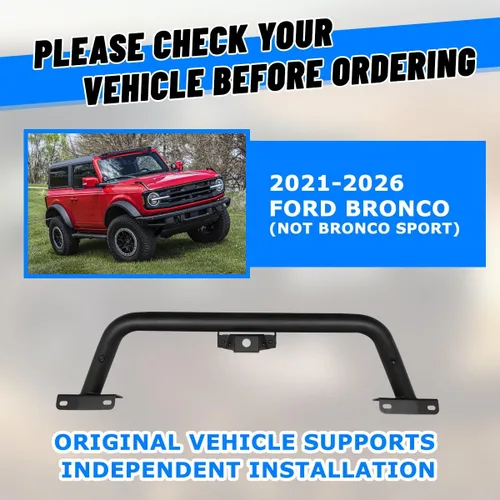 Vista 2 de ROXX Bull Bar - Barra protectora delantera para accesorios Ford Bronco, protector de parachoques delantero, barra atornillable todoterreno 3B.