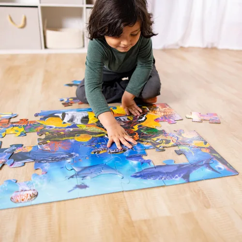 Vista 2 de Rompecabezas fondo oceánico Melissa & Doug, (48 piezas), 2 X 3 pies