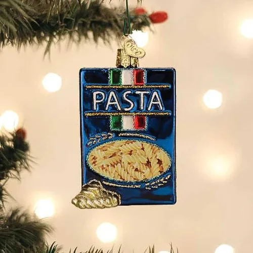 Vista 3 de Old World Christmas Caja de adorno de árbol de pasta Caja de pasta
