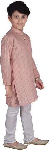 Vista 3 de Pro-Ethic Style Developer Conjuntos de Kurta de algodón tradicional indio para niños Paquete de 1 (S-145)