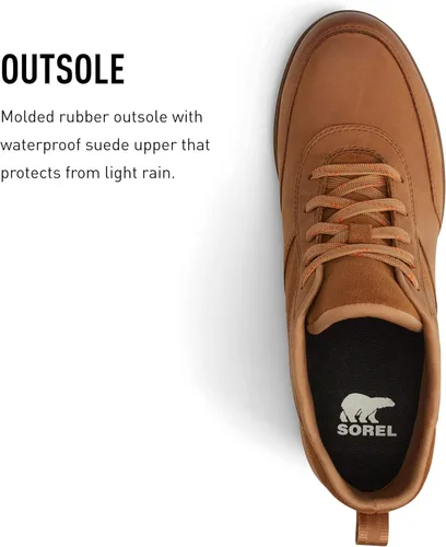 Vista 5 de SOREL Botín Evie Sport de encaje para mujer gamuza y piel impermeables tenis de cuña al tobillo botines