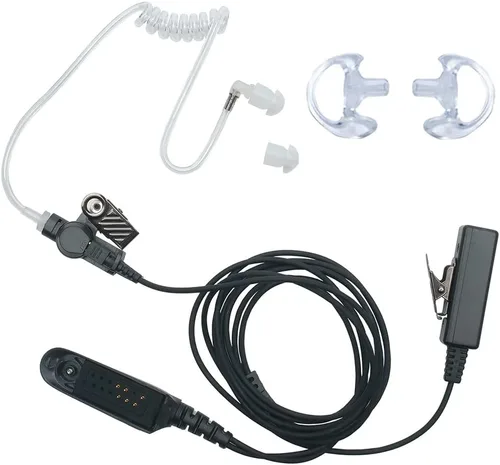 Vista 8 de Auricular de tubo acústico encubierto de 2 cables con micrófono PTT compatible con Motorola Ht1250 Ht750 HT1550 GP328 GP330 GP340 GP360 MTX850