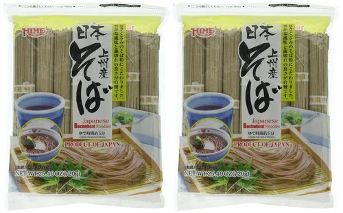 Vista 4 de Twin Pack Hime - Fideos secos de trigo sarraceno soba, 25.40 onzas (paquete de 2)
