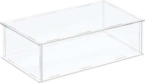 Vista 11 de MECCANIXITY Vitrina de acrílico Caja de plástico transparente montar escaparate a prueba de polvo 14x6.3x4.1 pulgadas para artículos coleccionables