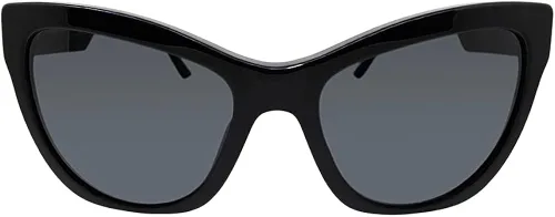 Vista 2 de Versace Lentes de sol para mujer, montura Havana, lentes marrón oscuro, 2.205in