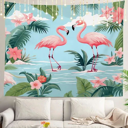 Vista 26 de Shrahala Peaceful Retreat Charming Abode Tapestry, Verdant Landscape Water Wall Hanging Hd Print Polyester Backdrop For Dorm Room Bedroom 30 X 40 In