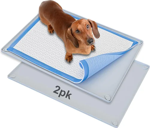 Vista 29 de Bandeja para orina de perro para almohadillas de orina de 30 x 36 pulgadas Gris