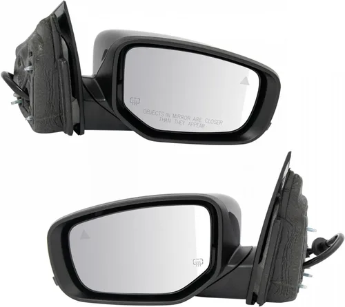 Vista 115 de TRQ Conjunto de 2 piezas de espejo lateral para conductor y pasajero, ajuste eléctrico, sin calefacción, sin memoria, color negro, compatible